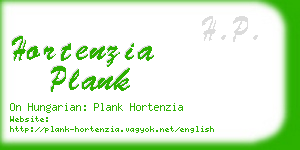 hortenzia plank business card